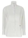 Alexander Mcqueen Tuxedo Cotton Poplin Shirt With Pleated Plastron In White