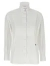 Alexander Mcqueen Tuxedo Cotton Poplin Shirt With Pleated Plastron In White