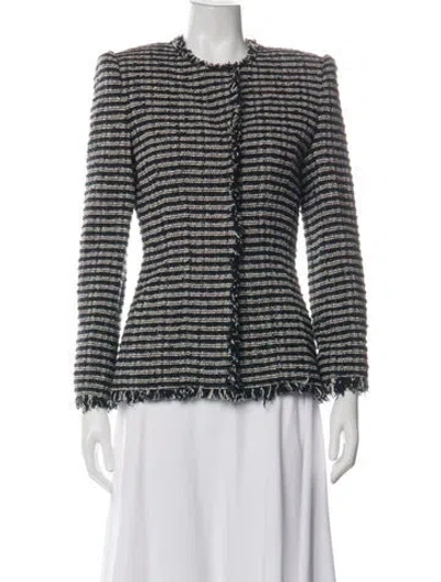 Pre-owned Alexander Mcqueen Tweed Pattern Blazer In Multicolor