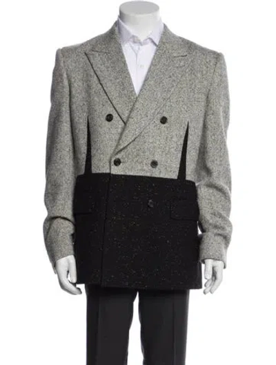 Pre-owned Alexander Mcqueen Tweed Pattern Peacoat In Multi