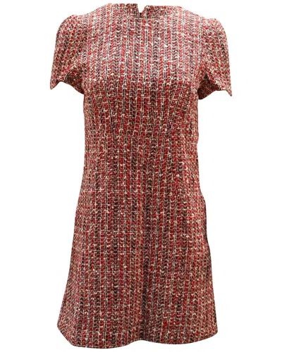 Alexander Mcqueen Tweed Shift Dress (authentic Pre-loved) In Brown