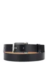 Alexander Mcqueen Mcqueen Twin Skull Leather Belt In Black