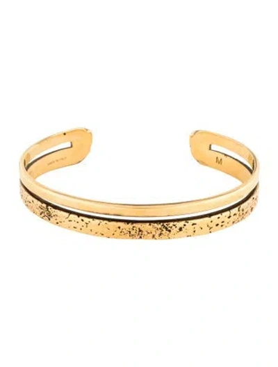 Pre-owned Alexander Mcqueen Twin Skull Cuff Bracelet, 7" In Multi