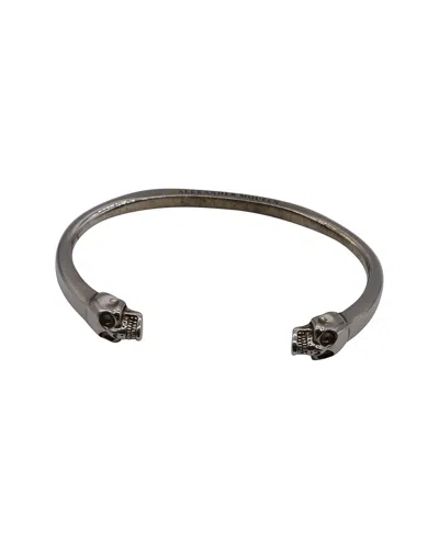 Pre-owned Alexander Mcqueen Twin Skull Cuff Bracelet (authentic Pre-loved)
