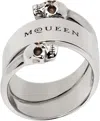 Alexander Mcqueen Twin Skull Ring