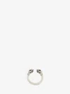 Alexander Mcqueen Twin Skull Ring In Multicolour