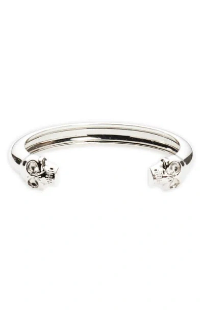 ALEXANDER MCQUEEN TWIN SKULLS CUFF BRACELET