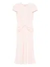 Alexander Mcqueen Twist-detail Midi Dress In Pink