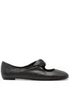 Alexander Mcqueen Women's Twist Detailing Ballet Flats In Black