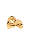 Alexander Mcqueen Twisted Antique-finish Cuff Bracelet In Yellow