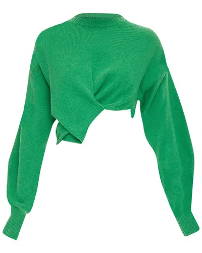 Pre-owned Alexander Mcqueen Twisted Curved Sleeves Pullover Sweater