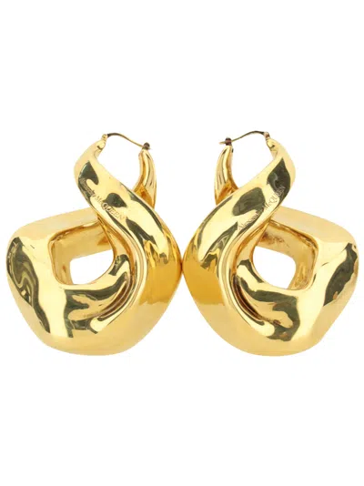Alexander Mcqueen Twisted Earrings In Gold