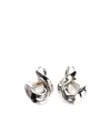 Alexander Mcqueen Twisted Hoop Earrings In White
