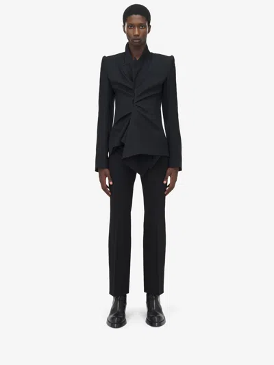 Alexander Mcqueen Twisted Jacket In Black