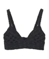 Alexander Mcqueen Twisted Knitted Corset In Black