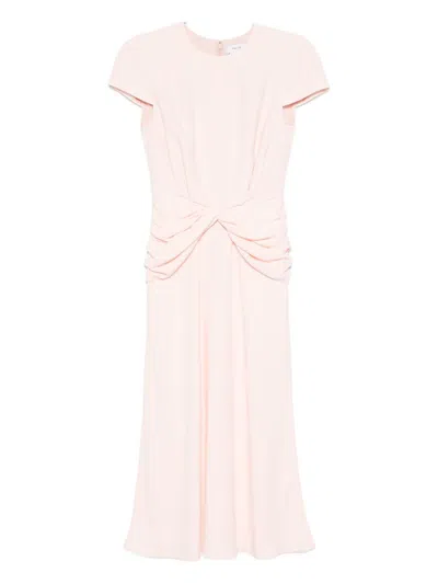 ALEXANDER MCQUEEN TWISTED-WAIST MIDI DRESS - WOMEN'S - VISCOSE/ACETATE/SILK