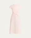 Alexander Mcqueen Twisted Waist Short-sleeve Midi Dress
