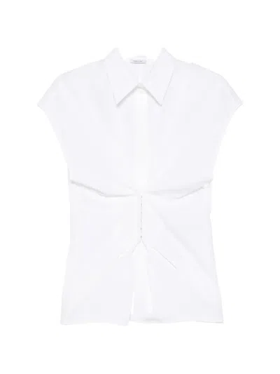 Alexander Mcqueen Twist-front Shirt In White