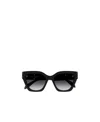 Alexander Mcqueen Two-tone Cat-eye Sunglasses In Black