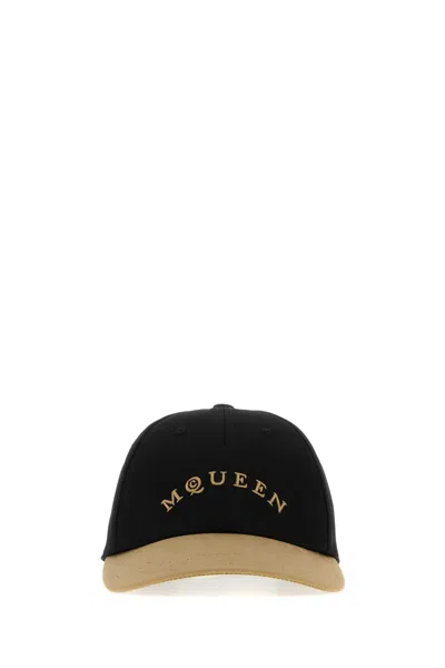 ALEXANDER MCQUEEN ALEXANDER MCQUEEN TWO-TONE COTTON BASEBALL CAP
