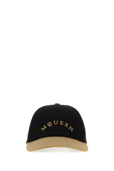 ALEXANDER MCQUEEN TWO-TONE EMBROIDERED LOGO BASEBALL HAT