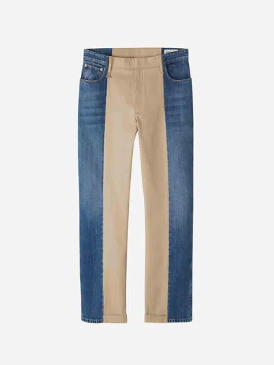 ALEXANDER MCQUEEN ALEXANDER MCQUEEN TWO-TONE FIVE-POCKET PANTS