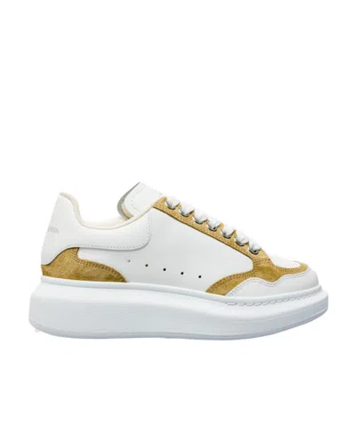 Alexander Mcqueen Two-tone Lace-up Sneakers In White