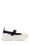 Alexander Mcqueen Leather And Rubber Lace-up Ballerinas