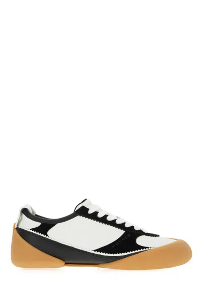 Alexander Mcqueen Two-tone Leather And Suede Trainers In Black