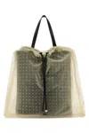 Alexander Mcqueen Women Two-tone Leather And Tulle Nebula Shopping Bag