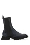 Alexander Mcqueen Two-tone Leather Ankle Boots