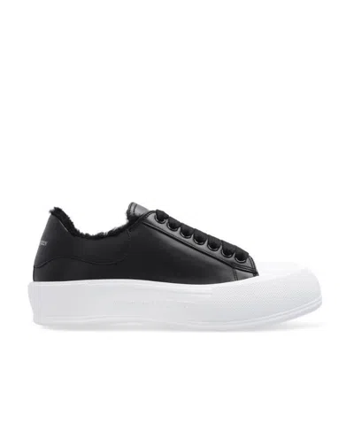Alexander Mcqueen Two-tone Low-top Sneakers In Black