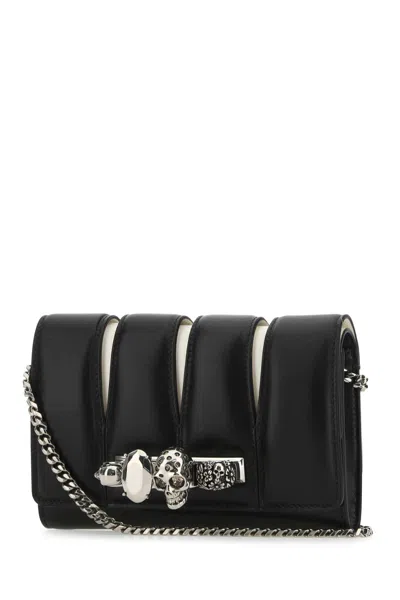 Alexander Mcqueen Two-tone Nappa Leather The Slash Clutch In White