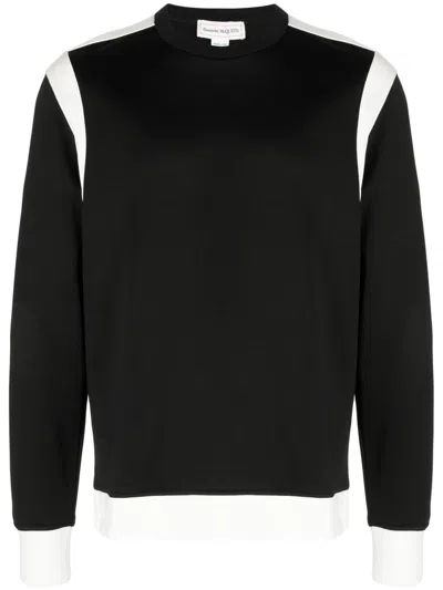 Alexander Mcqueen Panelled Sweatshirt In Black