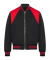 Alexander Mcqueen Two-tone Reversible Bomber Jacket In Black