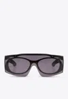 Alexander Mcqueen Two-tone Shield Sunglasses