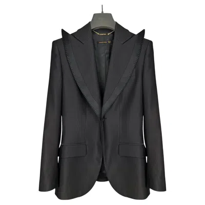 Pre-owned Alexander Mcqueen Ultra Rare F/w 2001  Lapel Blazer Runway What A Merry-go-round In Black