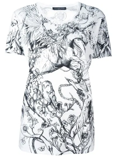ALEXANDER MCQUEEN UNICORN PRINT T-SHIRT