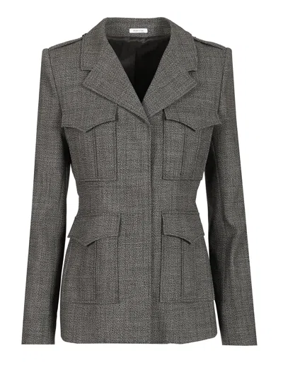 Alexander Mcqueen Uniform-style Jacket Jackets Grey In Gray