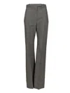 Alexander Mcqueen Grey Salt And Pepper Bootcut Suit Trousers For Women In Gray