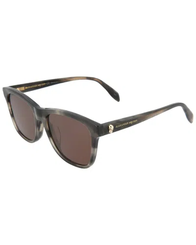 Alexander Mcqueen Unisex Am0158s 54mm Sunglasses In Grey