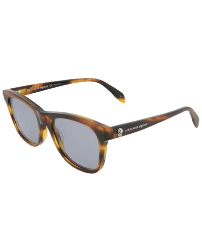 Alexander Mcqueen Unisex Am0158s 54mm Sunglasses In Metallic