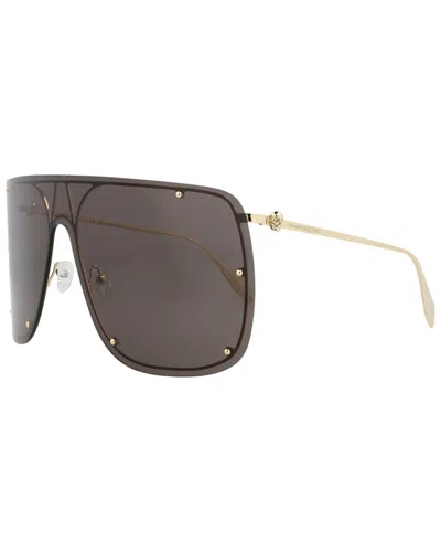 Alexander Mcqueen Unisex Am0313s 99mm Sunglasses In Brown