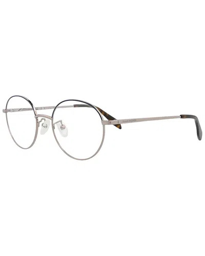Alexander Mcqueen Unisex Am0369o 51mm Optical Frames In Silver