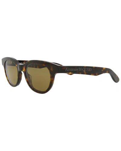 Alexander Mcqueen Unisex Am0383s 145mm Sunglasses In Brown