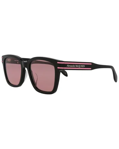 Alexander Mcqueen Unisex Am0399sa 55mm Sunglasses In Black