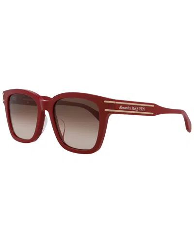 Alexander Mcqueen Unisex Am0399sa 55mm Sunglasses In Red