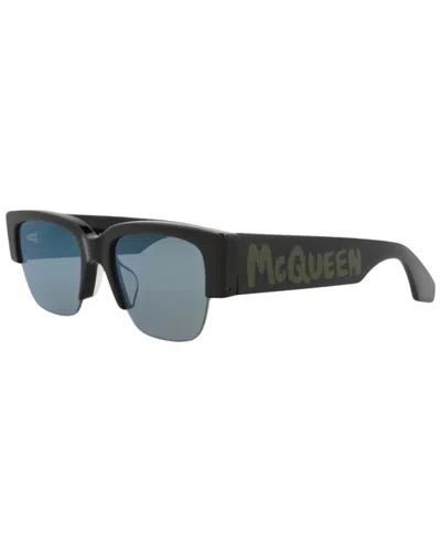 Alexander Mcqueen Unisex Am0405s 54mm Sunglasses In Black
