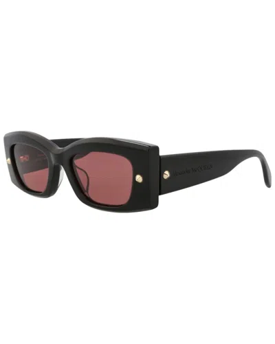 Alexander Mcqueen Unisex Am0426s 51mm Sunglasses In Black