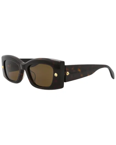 Alexander Mcqueen Unisex Am0426s 51mm Sunglasses In Brown